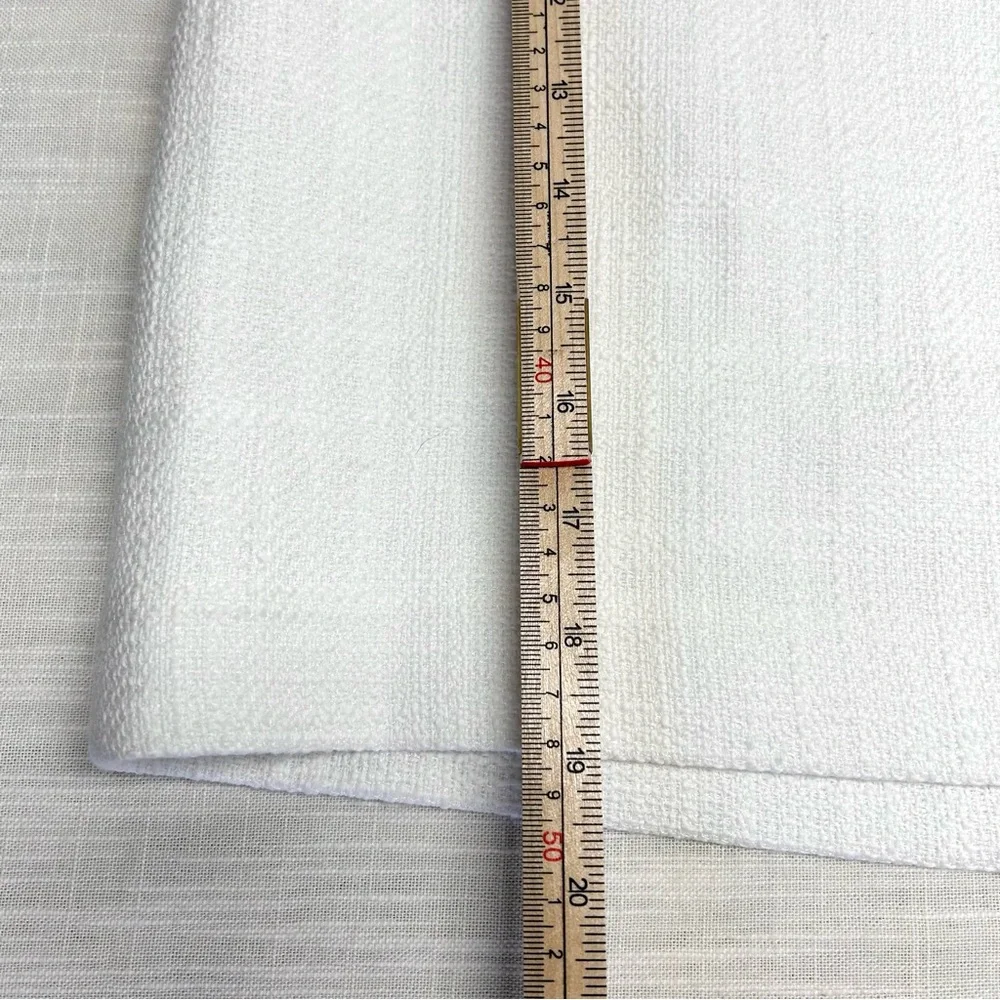 Karl Lagerfeld PARIS tweed skirt 10 white w contrasting trim Pockets above knee - Picture 8 of 16